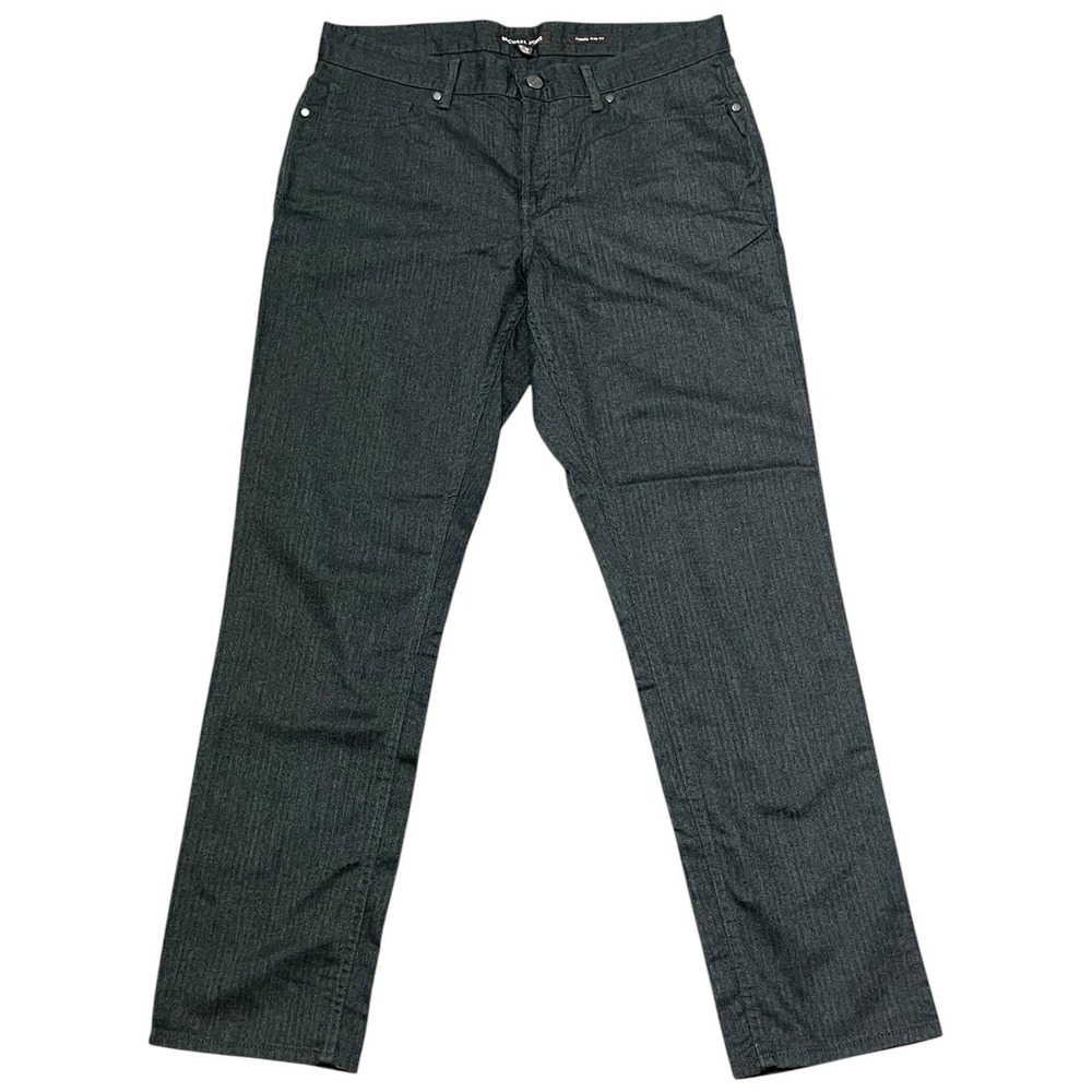 Michael Kors Men's Herringbone Dark Gray‎ Parker Slim Fit Pants Size 32x30